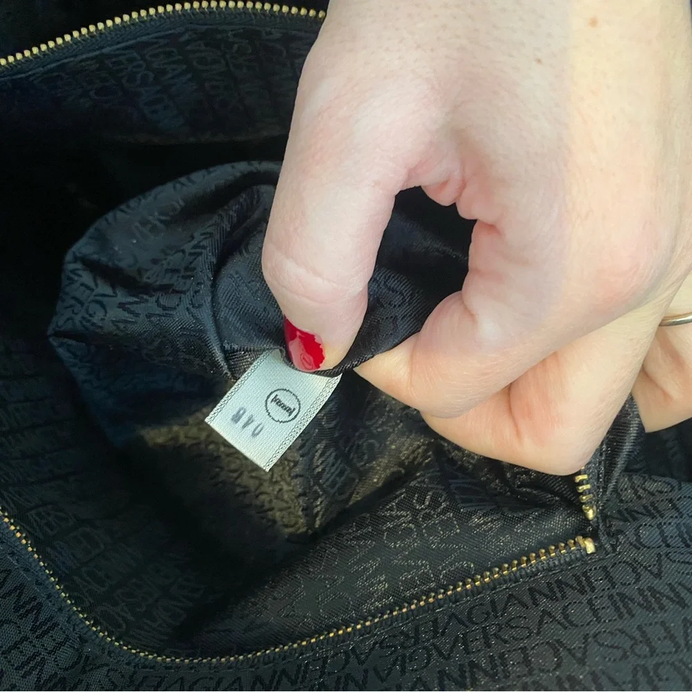 Gianni Versace Medusa quilted black leather Birkin-style Bag Travel Satchel - Picture 14 of 16